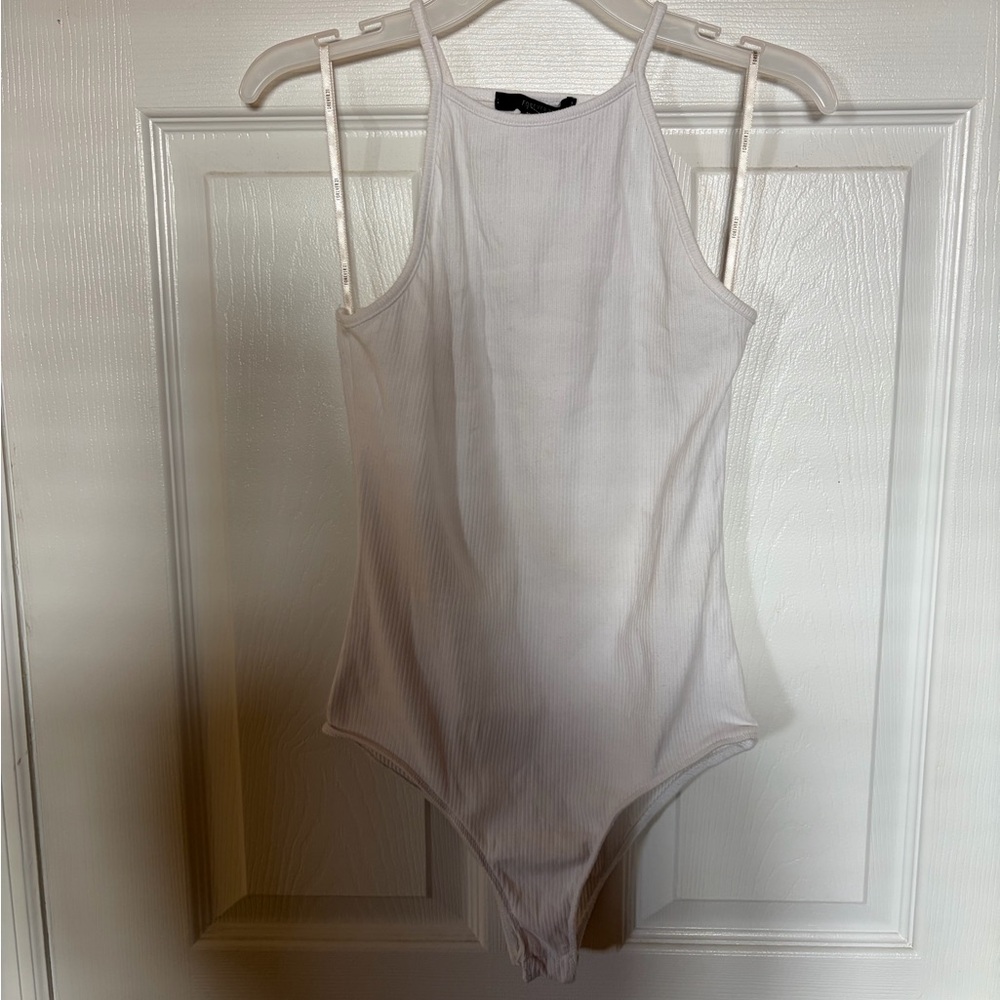 Forever 21 White High neck bodysuit